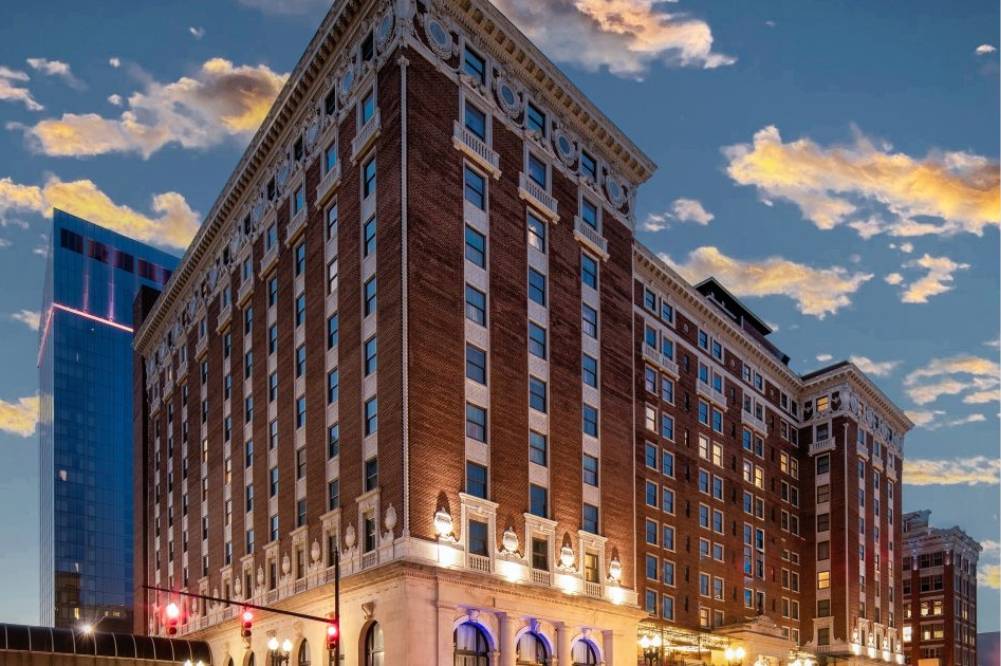 Exterior of Amway Grand Plaza